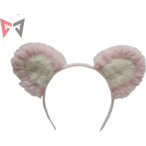 MMGG Halloween Lolita Cosplay ears bear ears headwear high quality Artificial rabbit hair fabric custom color