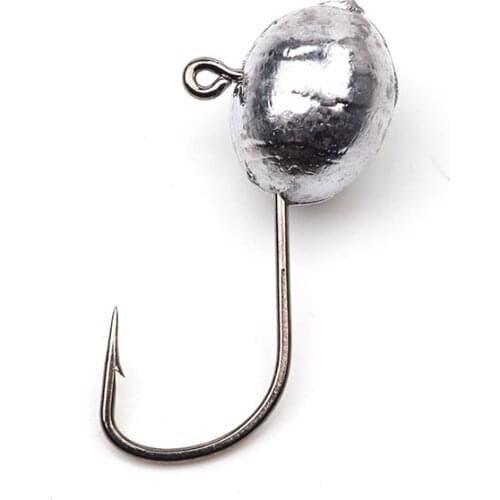 10pcs/bag 2g 3g 4g 5g micro small crank Jig head hook fishing hook lead head Jig lure hard bait soft worm jig hook for fishing