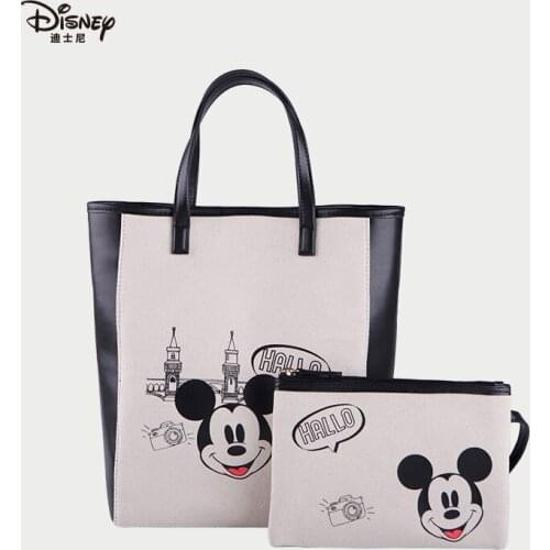 2 Pieces Genuine Disney Mickey Tote Bags Multi-function Women Baby Bag Baby Care Bags Fashion Mummy Shopping Bag Birthdays Gift
