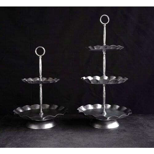 2 tiers/3 tiers cake stand silver high quality wedding party supplies