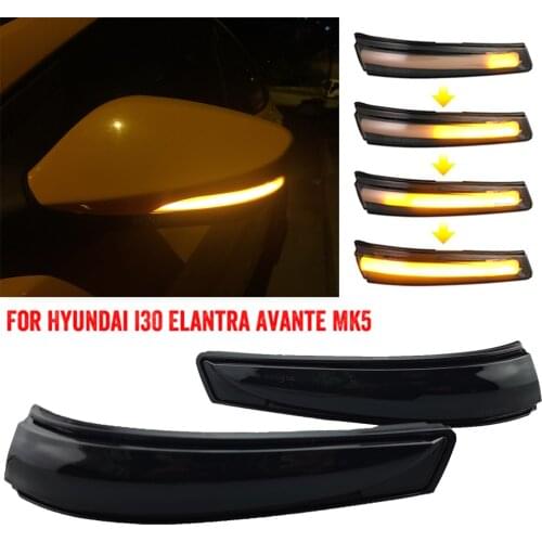 2X For Hyundai Elantra GT Avante MK5 MD UD 11-15 Veloster i30 GD LED Dynamic Light Side Mirror Indicator Blinker Sequential Lamp