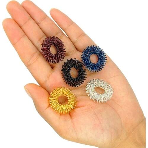 5pcs Finger Massage Acupuncture Finger Rings Acupressure Hand Massager Pain Relief Stress Relief Help Sleep Health Care Tools