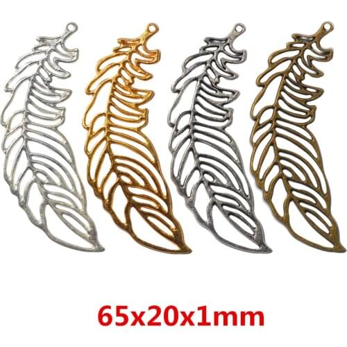 5 pcs Vintage zinc alloy charms leaves pendant DIY Bracelet Necklace metal jewelry accessories Makings 6616