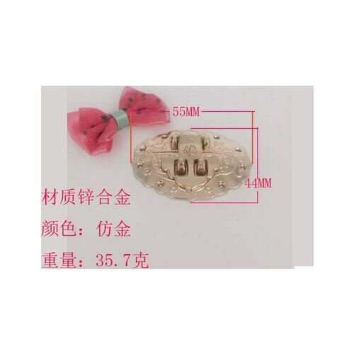 A01 Wooden decorative hardware lock jewelry box metal buckle metal lock buckle "wine press