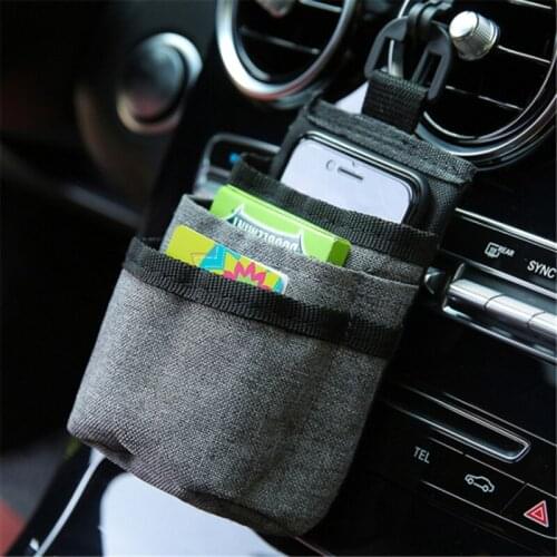 Car Air Vent Pocket Organizer Storage Container Bags Box Car Mobile Phone Holder Car Stowing Tidying Auto Interior Accessories