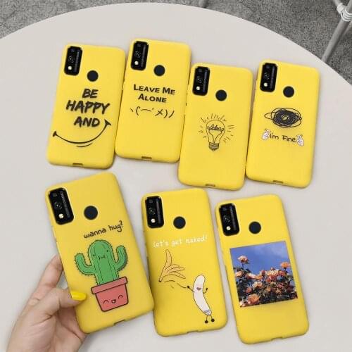 For Huawei Honor 9X Liite Case 6.5" Cartoon Cactus Banana Soft Silicone Back Cover For Honor 9X Lite JSN-L21 Phone Cases