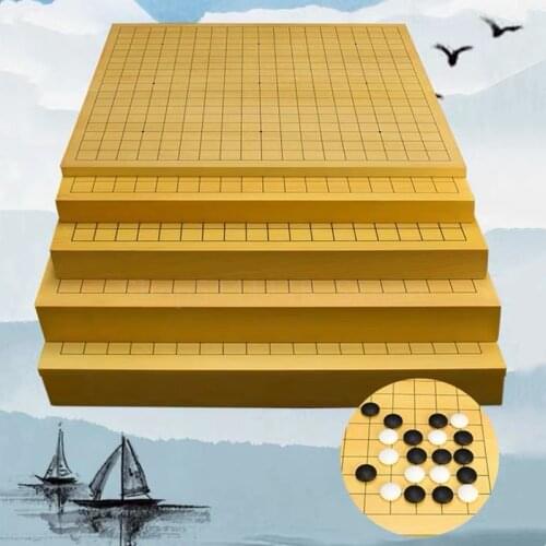 Bamboo Board Wooden Go Chessboard Chessboard Go Double-sided Chess Go Game Chessboard Not Including Chess Pieces