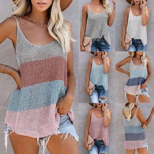 Summer Tee Shirts Tanks Women 2020 Scoop Neck Sleeveless Spaghetti Strap Vest Tank Top Loose Blouse Loose Plus Size Top XXL