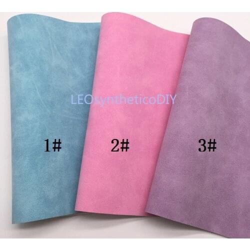 LEOsyntheticoDIY Pink Purple Purple Suede Synthetic Leather Faux Fabric Leather Vinil Fabric Sheets For DIY Bows 21X29CM R018