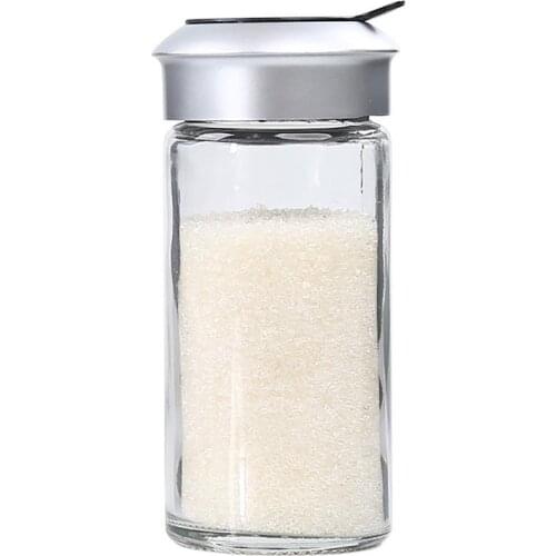 Kapmore 1pc Seasoning Bottle For Salt Pepper Sugar Transparent Glass Seasoning Shaker Spice Bottle Kitchen Storage Tools