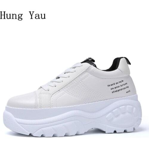 Sneakers Women Chunky Shoes Casual Platform Height Increasing Outdoor Walking Flat Female Thick Sole Dad Footwear Boots