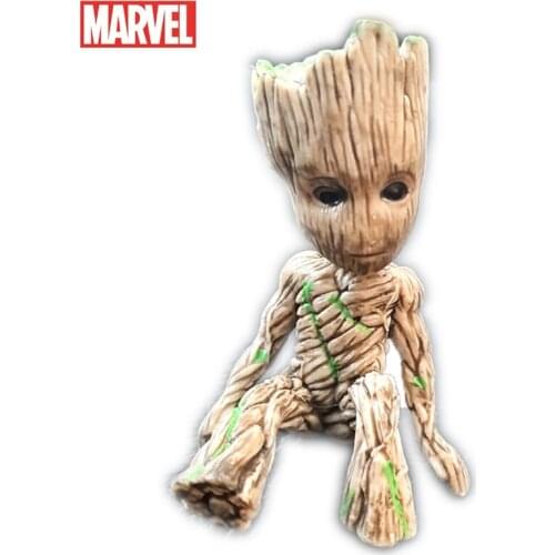 Marvel Avengers 6cm Tree Man Groot Guardian of The Galaxys Anime Mini Toys Action Figures Sitting Kid Kawaii Qposkets Xmas Gifts