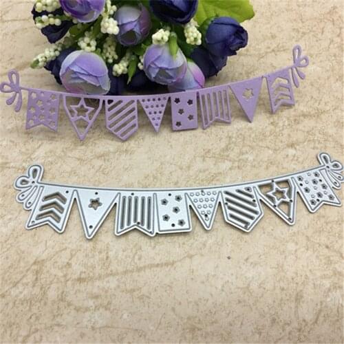 Banner flag metal cutting dies cut die mold Christmas flower leaves Scrapbook paper craft knife mould blade punch stencils dies