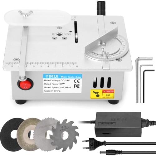 24V Mini Electric Table Saw Electric Desktop Saws Household DIY Chainsaw Cutting Machine Wood Cutter Woodworking Lathe Machine