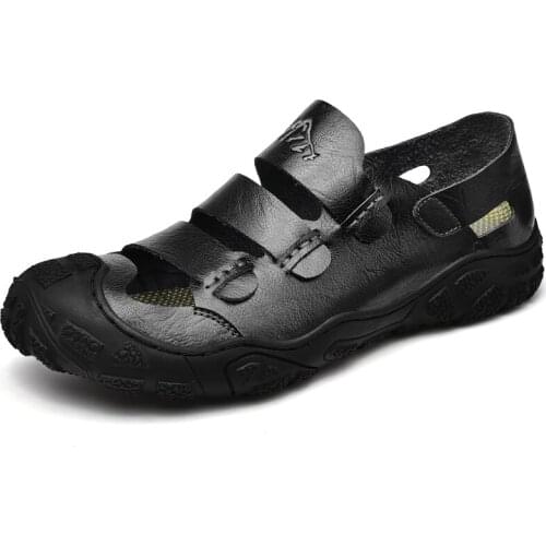 MLEAM Men's Leather Sandals