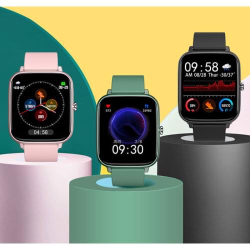 2021 Smart Watch Mens and Womens Multi-function Heart Rate Fitness Tracker Waterproof Bracelet 1.69 Inches Full Touch Screen