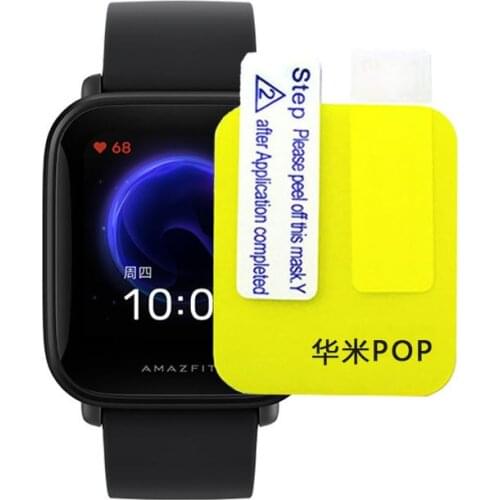 Soft Protective Film Guard for Xiaomi Huami Amazfit POP / Bip U / POP Pro Full Screen Protector Clear Watch Films Accessories