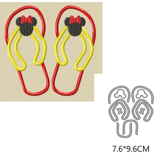 Flip Flop Metal Cutting Dies New 2021 DIY crapbooking Paper Making Craft die Frame Die Embossing Cutting Dies