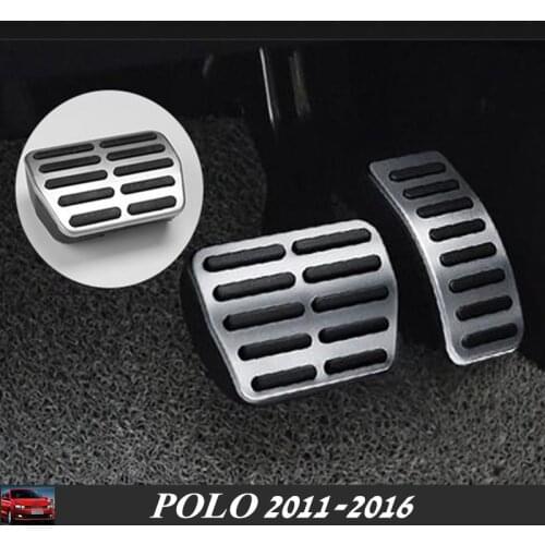 NEW POLO 2016 Aluminum Car Accelerator Pedals Brake Pedal Clutch Pedals for VW POLO 2011-2016
