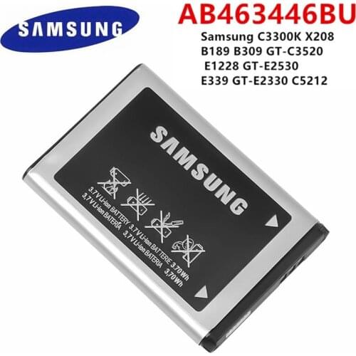 Orginal AB463446BU AB043446BE AB553446BU Battery For Samsung C3300K X208 B189 B309 GT-C3520 E1228 GT-E2530 E339 GT-E2330 C5212