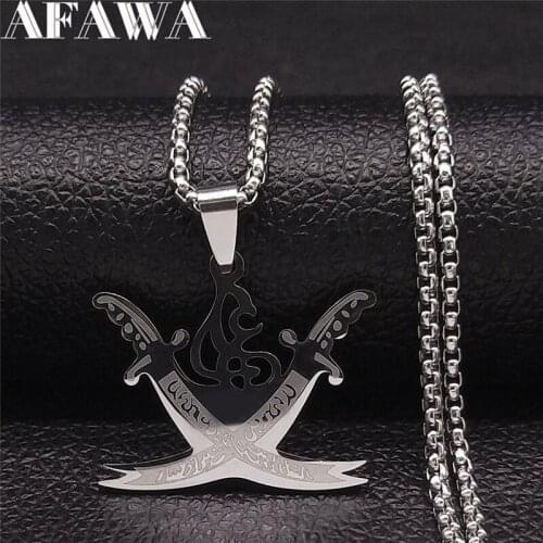 2021 Iran Map Ahura Mazda Religion Stainless Steel Necklace Chain Zoroastrianism Iranian Cuture Persian Empire Jewelry N2260S02