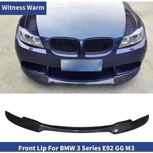 Front Bumper Lip Spoiler Splitters for BMW E92 Refit M3 Bumper Carbon Fiber / FRP