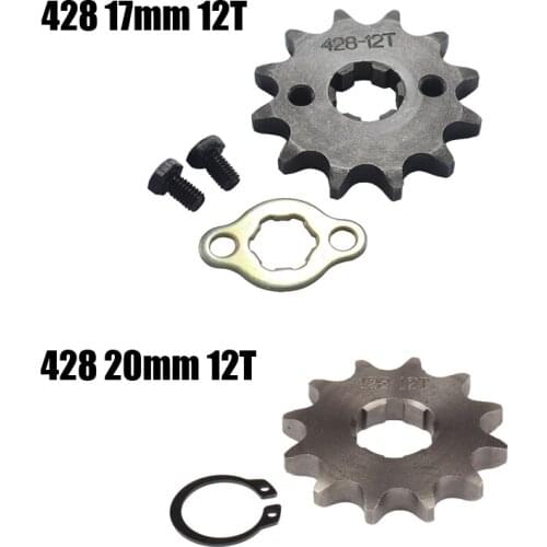 428 12 Tooth 17mm 20mm Front Engine Sprocket for Stomp YCF Upower Dirt Pit Bike ATV Quad Go Kart Moped Buggy Scooter Motorcycle
