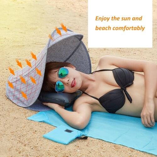 43.5X49X43 Cm Beach Tent Mini Umbrellas Sunshade Inflatable Pillow Sunscreen Sunshade Collapsible Portable Outdoor Camping Tent