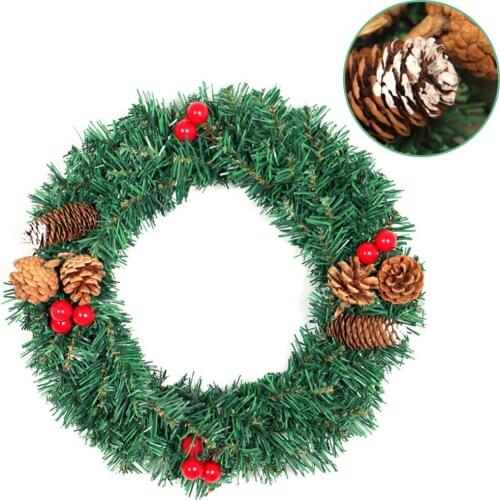 Christmas Garland Plastic Decoration Waterproof Reusable Electric Christmas Wreath Ornament New Year Decoration Garland