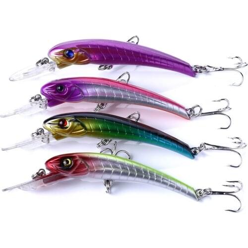 HENGJIA 1pcs Minnow Fishing Lure 9CM 5.8G 3D Eyes Depth 1.5-2.7M Crankbait Wobblers Fishing Tackle