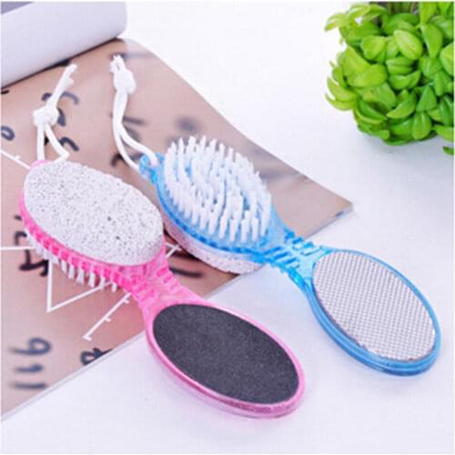 4 In 1 Foot Care Callus Brush Grinding Feet Stone Scrubber Pedicure Exfoliate Remover Two Sides Cleaning Dust Dead Skin