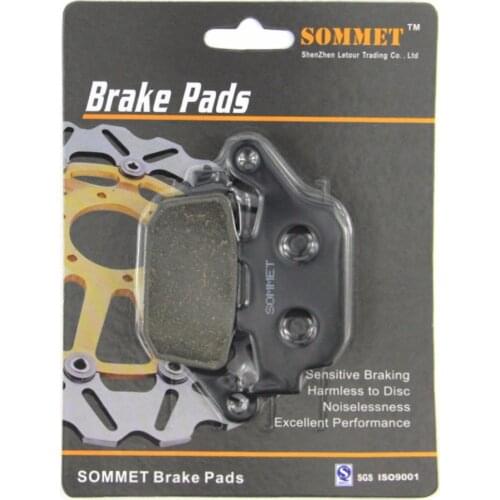 SOMMET Motorcycle Rear Brake Pads Disks for Honda FMX 650 5/6 (05-08) FMX650 LT140