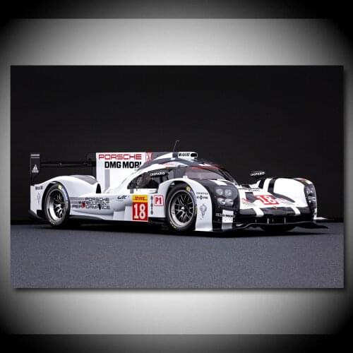 Sports Car LMP1 Porsches 919 Hybrid Race Car Wallpaper Supercar Posters Canvas Print Paintings Wall Art for Living Room Decor