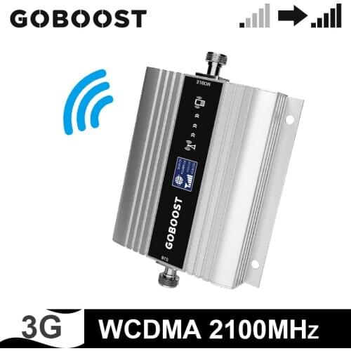 GOBOOST UTMS 2100 MHz Signal Booster 3g Cell Mobile Phone Amplifier Band 1 Single Band Cellular Repeater