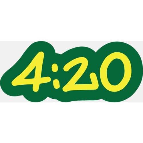 Personality Car Sticker 420 Number Vinyl Motorcycle Sticker Window Accessories Cover Scratches Waterproof PVC 6.6cm X 15.5cm