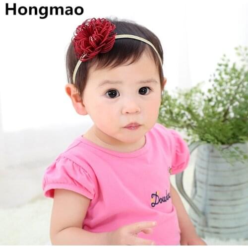 1pcs 2018 Baby Flower Crown Headband Pearls Thin Glitter Hair Bands Children Girls Handmade DIY Headwear Hair Accessories