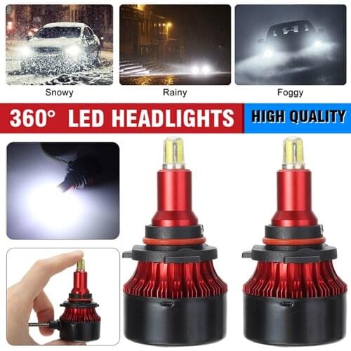2pcs 12/24V 9005 HB3 LED Car Headlight Kit Auto 2000W 300000LM 6000K Hi/Lo Beam Fog Lamp Light Bulbs DIY Accessories Parts