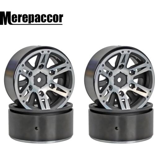4PCS RC Rock Crawler Metal Wheel Rim 1.9 Inch BEADLOCK for 1/10 Axial SCX10 90046 TAMIYA CC01 D90 D110 TF2 Traxxas TRX-4