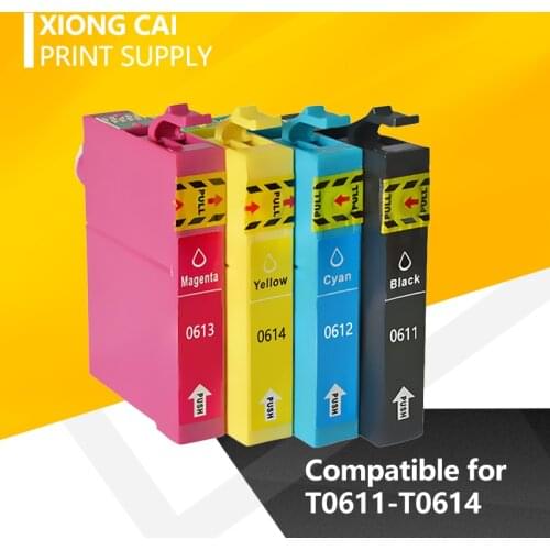 4pcs T0611 T0612 T0613 T0614 compatible Ink Cartridge For Epson Stylus D68 D88 DX3800 DX3850 DX4200 DX4250 DX4800 DX4850 printer