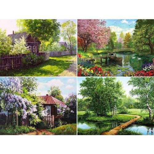 DIY Diamond Embroidery Scenery Diamond Painting Full Square Landscape Rhinestones Pictures Cross Stitch Mosaic House home decor