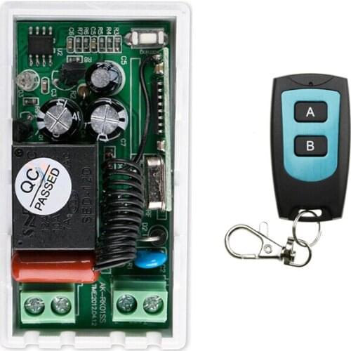 220 v 1 ch RF wireless remote control switch 1 receiver+1 transmitter metal shell