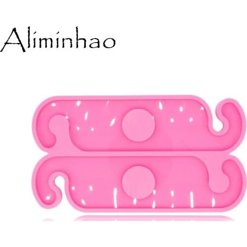 DY0484 Shiny Glossy Wine Rack Mould Epoxy Resin Mold Jewellery Making Hanging Wine Glasses Silicone Mould