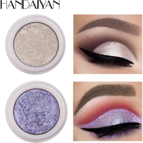 Metallic Silver Purple Shimmer Eye Shadow Cream Holographic Glitter Eyeshadow Pigment Eyes Makeup Nude Multichrome Eyeshadow