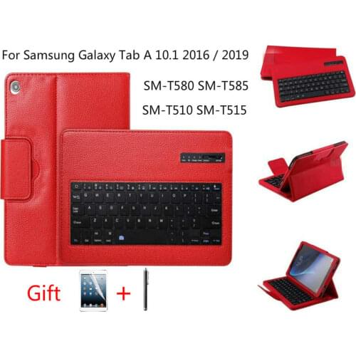 Bluetooth Keyboard Case for Samsung Galaxy Tab A A6 10.1 2016 2019 SM-T580 T585 510 T515 Detachable Wireless Keyboard Cover+Gift