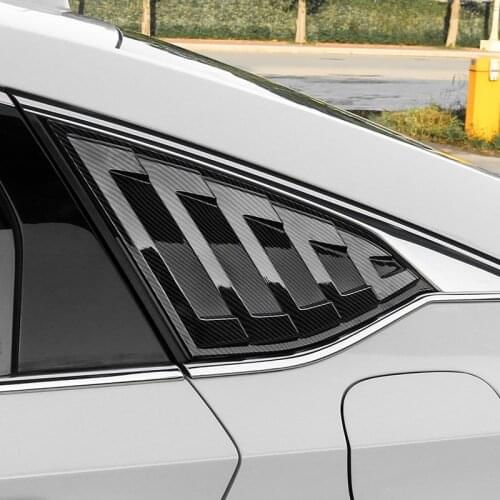CEYUSOT FOR 2CPS NEW Honda Accord Rear Window Triangle Shutters Cover Trim Spoiler Car Styling ABS Plastic Accessories 2018-2021
