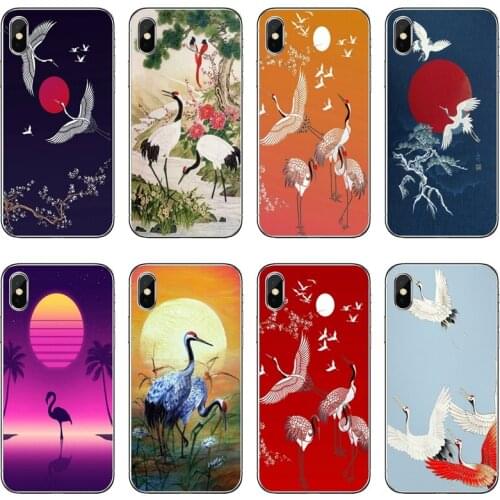 Swallows Cranes Birds Accessories Phone Case For Huawei P40 P30 P20 Pro P10 P9 Lite Y5 Y6 Y7 Y9 P Smart Plus 2018 2019