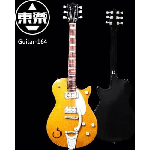 Wooden Handcrafted Miniature Guitar Model guitar-164 Guitar Display with Case and Stand (Not Actual Guitar! for Display Only!)