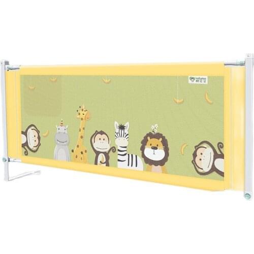 Childrens bed barrier fence safety guardrail security foldable baby home playpen on bed fencing gate crib adjustable kids rails