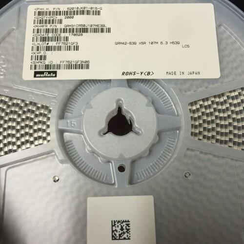 GRM31C5C3A102JWA3L SMD MLCC 1206 1nF(102) ±5% 1kV Ceramic Capacitor GRM31CR60J107KE39L SMD MLCC 1206 100uF(107) ±10% 6.3V Cera