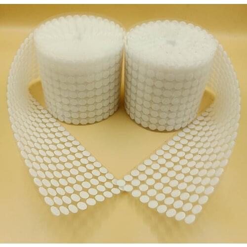 450Pairs Adhesive Fastener Tape Dots 10mm Nylon Polyester Hook And Loop Magic Sticker Round Strong Self Adhesive Fastener Tape